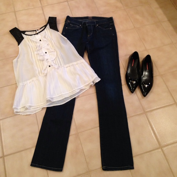 Citizens of Humanity low rise straight leg jeans - Picture 3 of 4