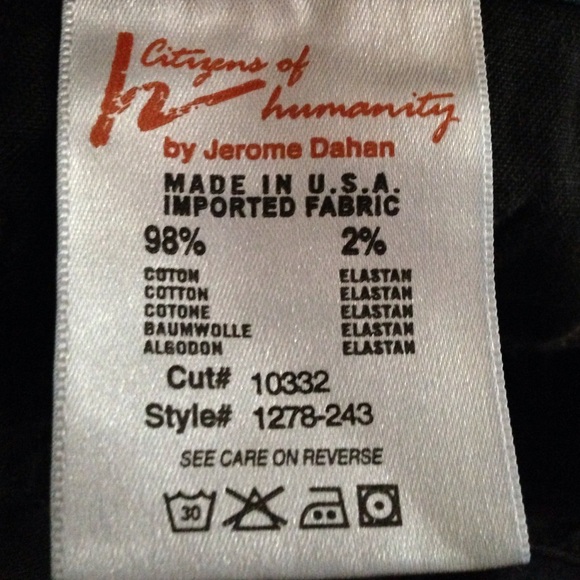 Citizens of Humanity low rise straight leg jeans - Picture 4 of 4