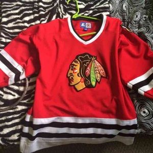 Black hawks jersey L/XL