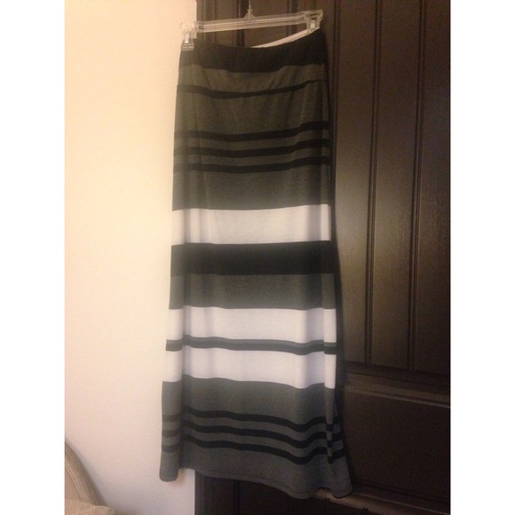 Maxi dress, black, white, grey
