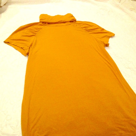 New York & Company Tops - Short sleeve mustard turtle neck