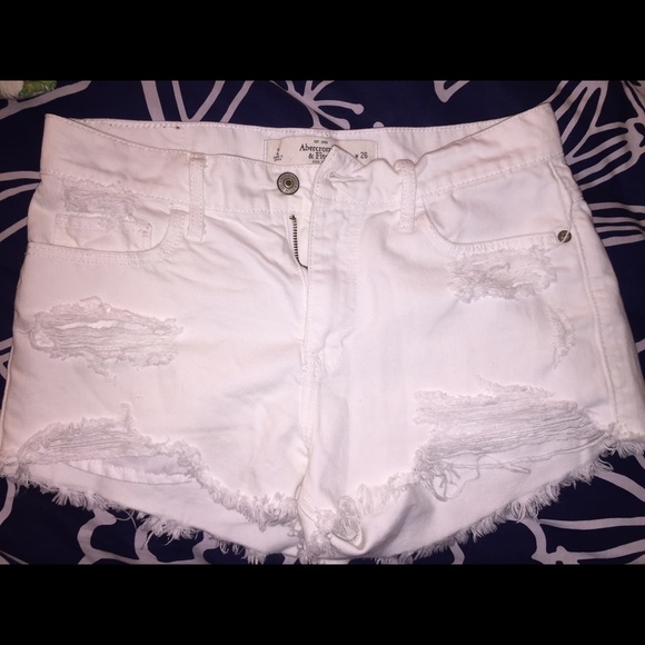 White High Waisted Shorts