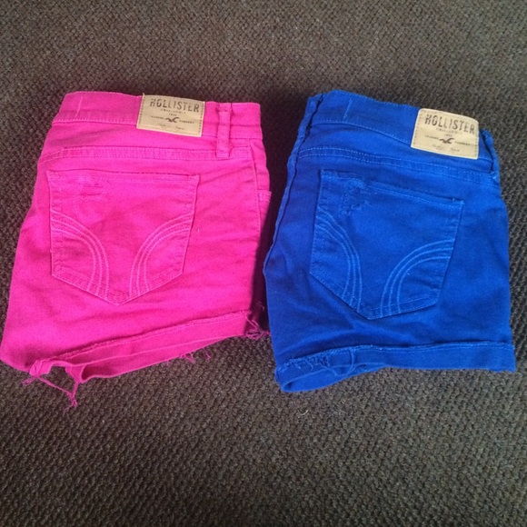 Blue and Pink Hollister Shorts