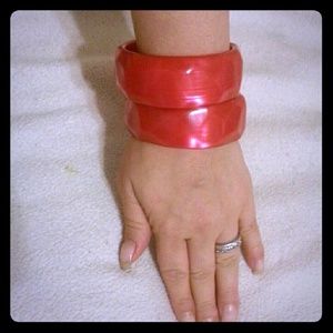 Red bangle bracelets