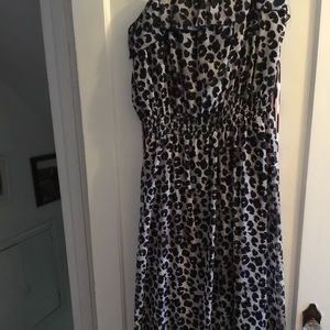 L8ter Leopard Print Sleeveless Maxi Dress