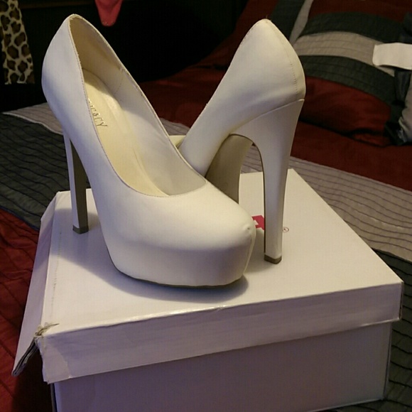 White pumps