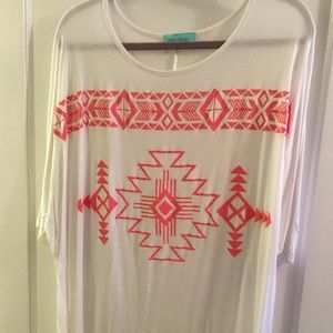 Filly Flair Tribal Print Hi-low shirt