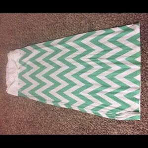 Chevron maxi skirt mint