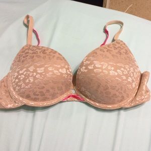 Aerie Emma Push-Up Bra Tan Leopard Print 36B