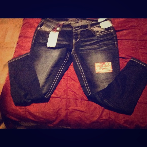 Dark blue skinny jeans