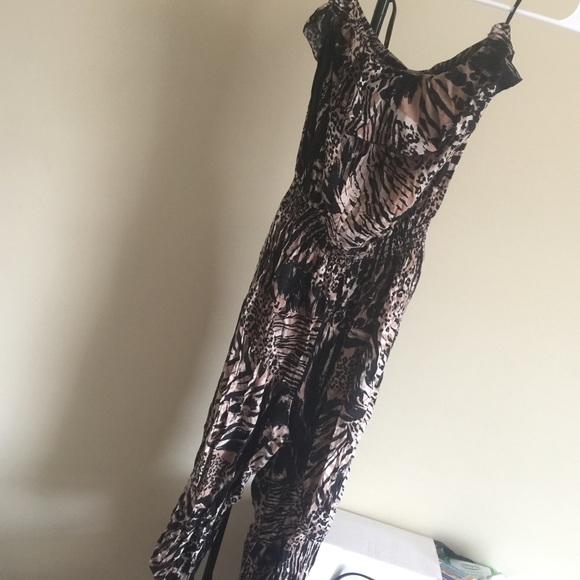 Long Cheetah Romper Sz L