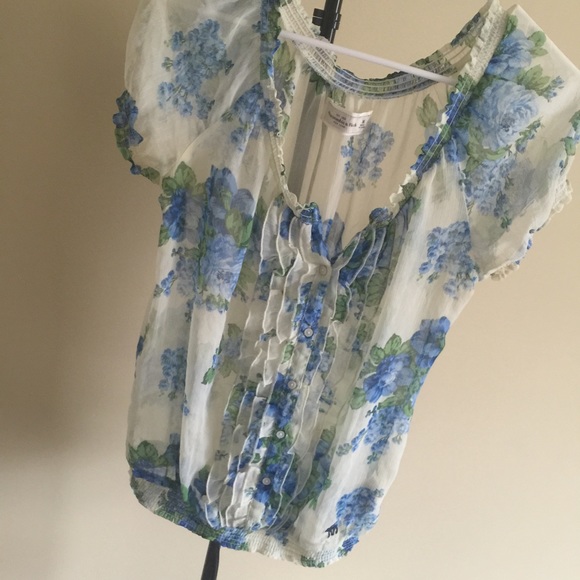 Abercrombie Floral Blouse Sz M