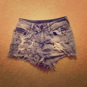 Kylie and Kendall studded shorts