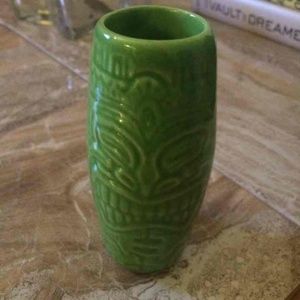 Green Tiki Shot Glass