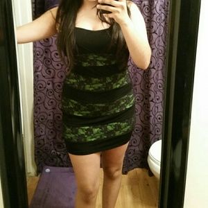 Cute green and black dress