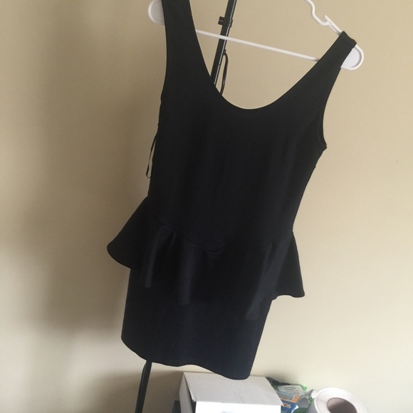 Black peplum dress