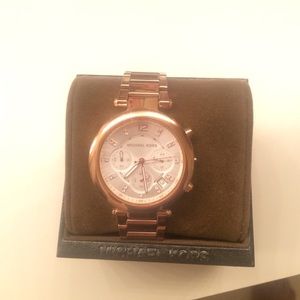 rose gold michael kors watch