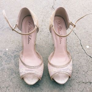 Rose Gold Lace Heels✨🎀