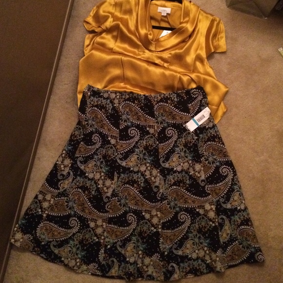 NWT David Brooks Fully Lined 100% Cotton Skirt 16