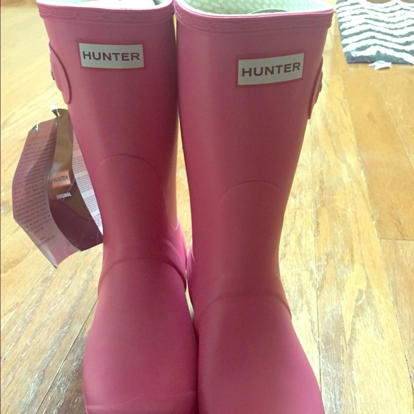 Pink hunter boots