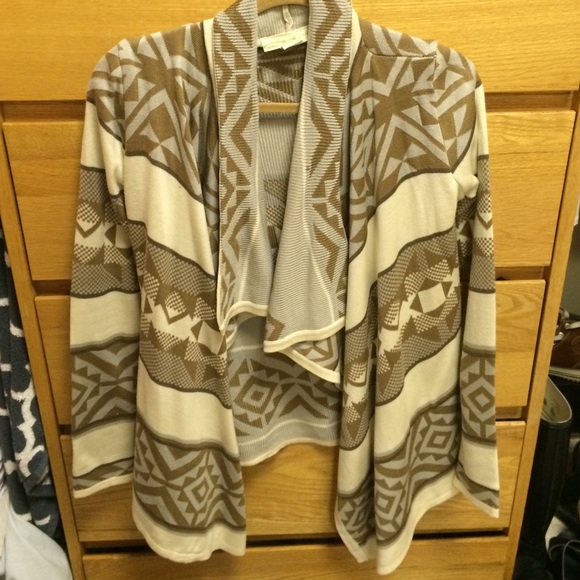 Staring at Stars Brown Ivory Aztec Tribal Sweater