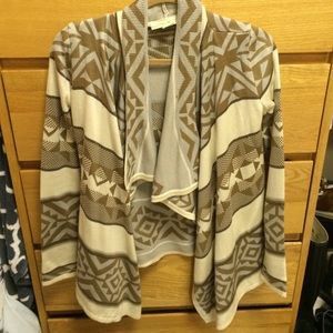 Staring at Stars Brown Ivory Aztec Tribal Sweater