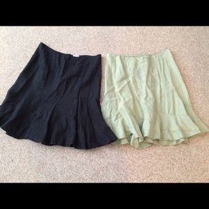 Two Old Navy linen skirts