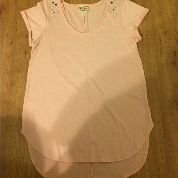 Pink Jewelled Shoulder Top