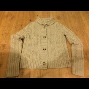 Tan/ Beige Button Up Knit Sweeter