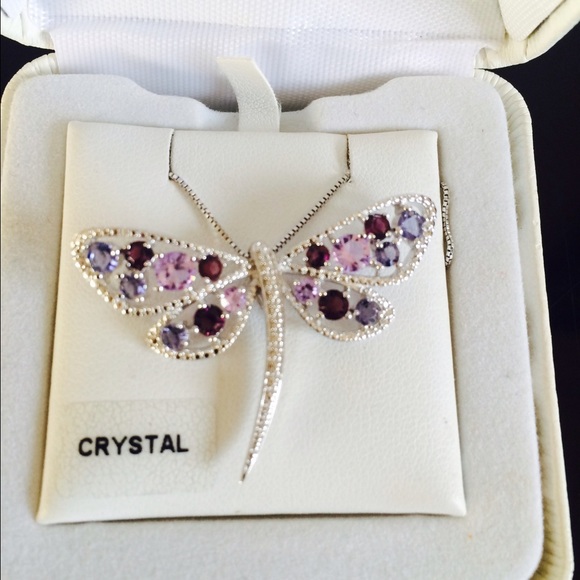 💥Price Dropped💥Silver PendantNecklace Purple Gem