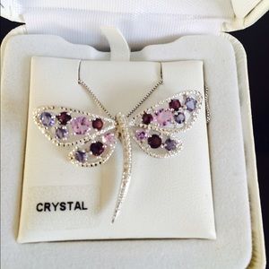 💥Price Dropped💥Silver PendantNecklace Purple Gem