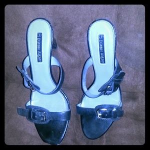 Black Slip On Sandal