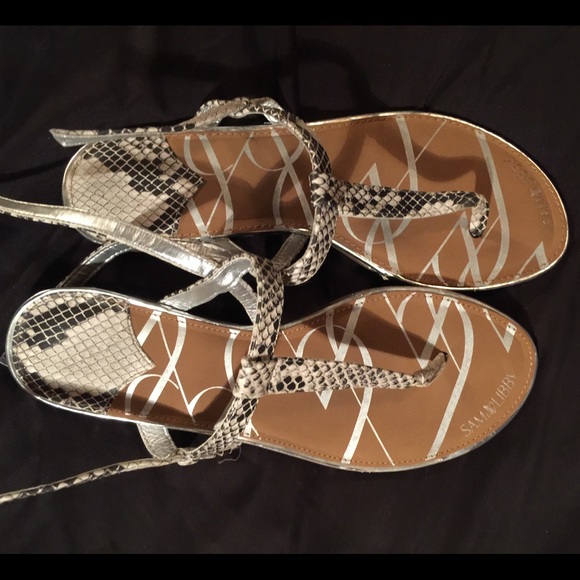 Snake print sandals