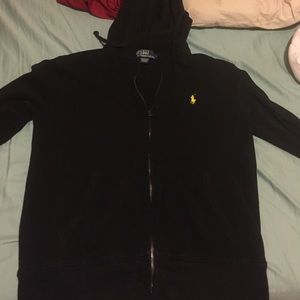 Black polo zip up