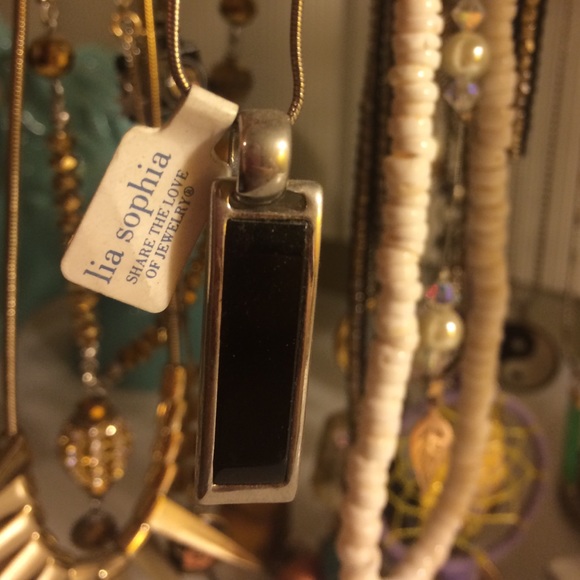 Black & white stone necklace