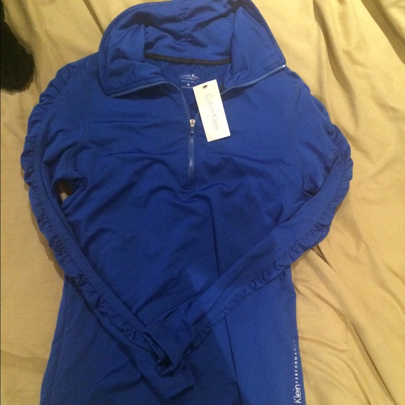 Blue workout jacket