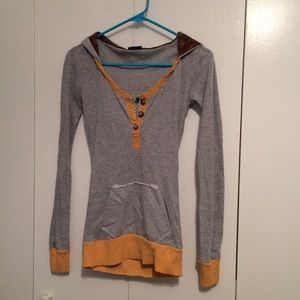 Grey hooded sweater
