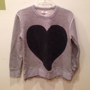 gray heart sweater