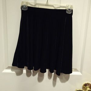 Black velvet skirt