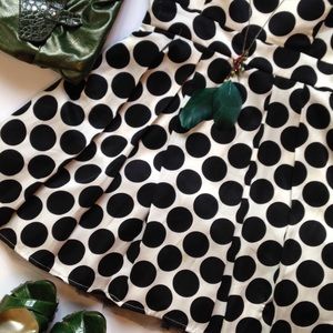 🎉HOST PICK🎉 Black and White Polka Dot Dress