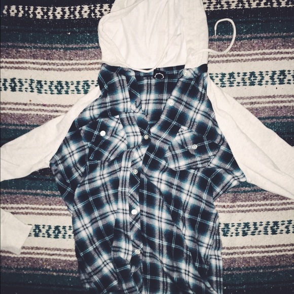 Built in hoodie Flannel