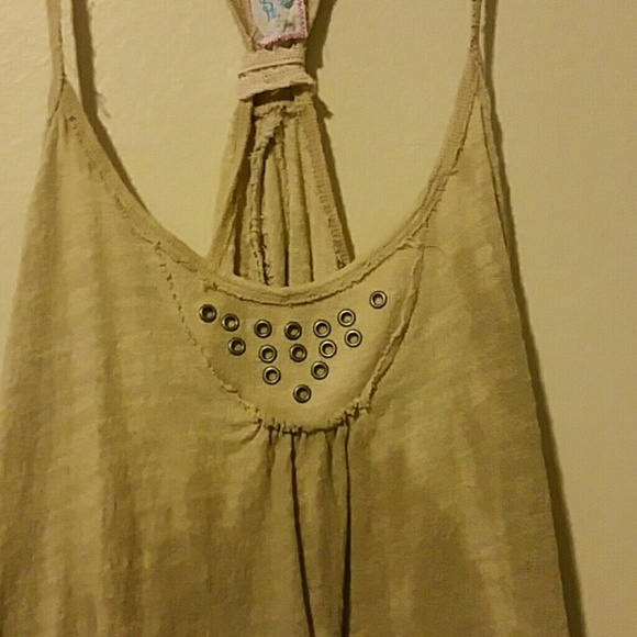 Free people open back tye dye rasor back top - Picture 2 of 3