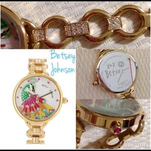 $50 SALE! Betsey Johnson Peacock Dial Watch