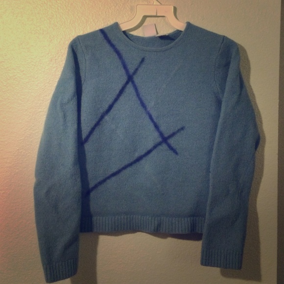 A|X sky blue crop sweater Size L