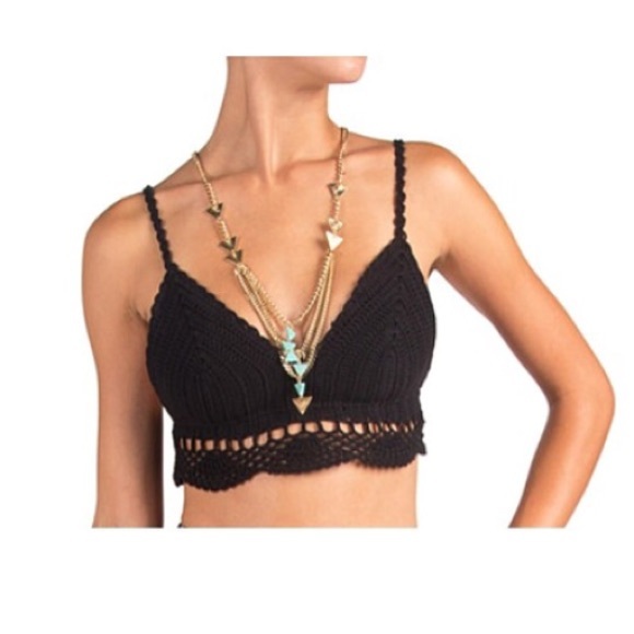 Last Boho BLACK crochet top