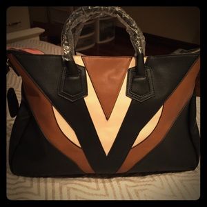 Geometric Style Large Handbag