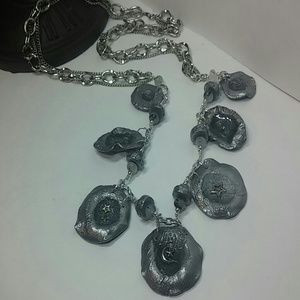 STEEL METAL CLAY NECKLACE
