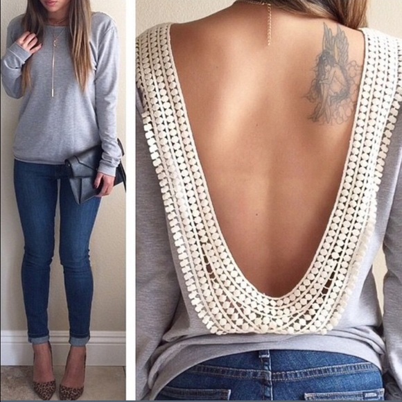 Sexy backless sweater