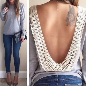 Sexy backless sweater