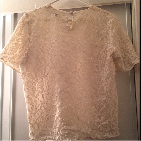 Vintage Cream Lace Top - Picture 2 of 3